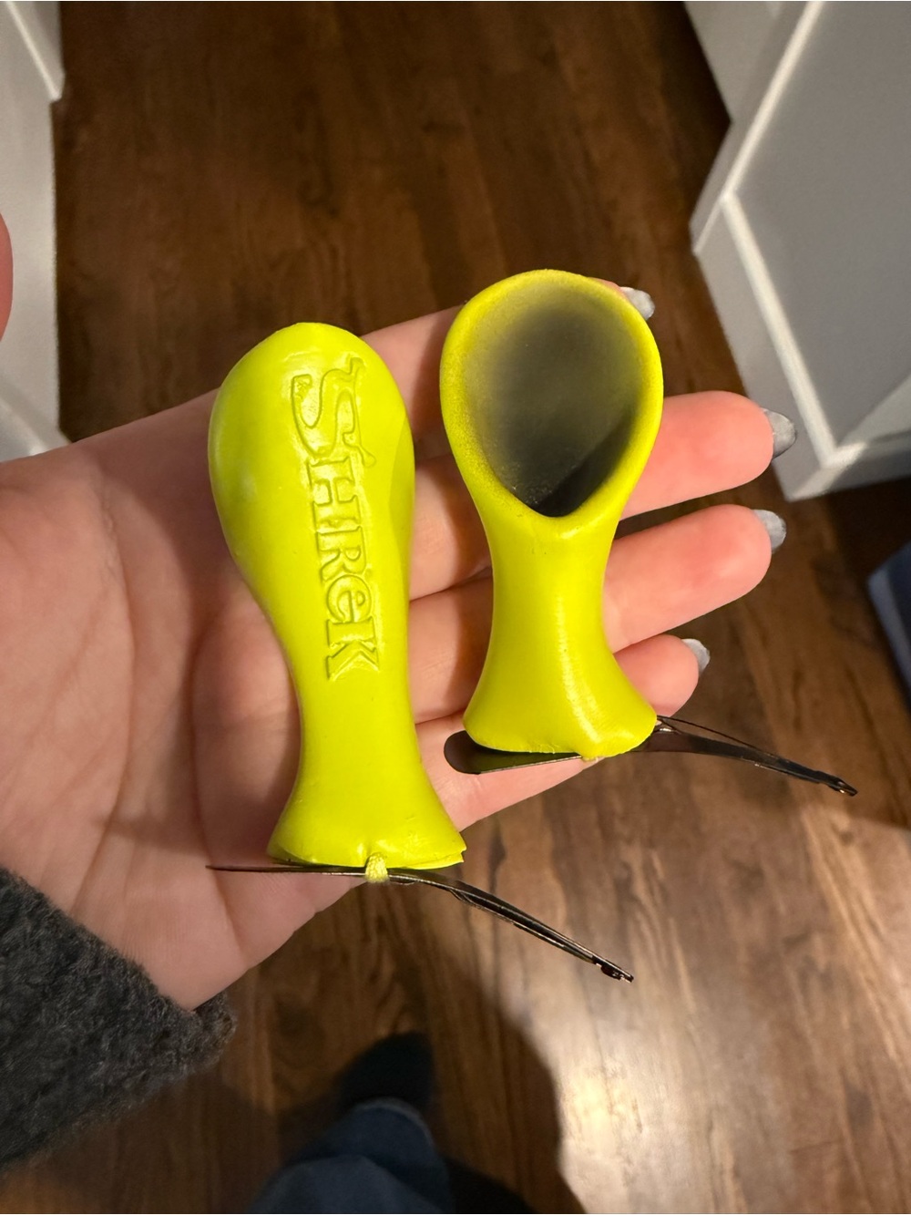 Shrek ears hair clips